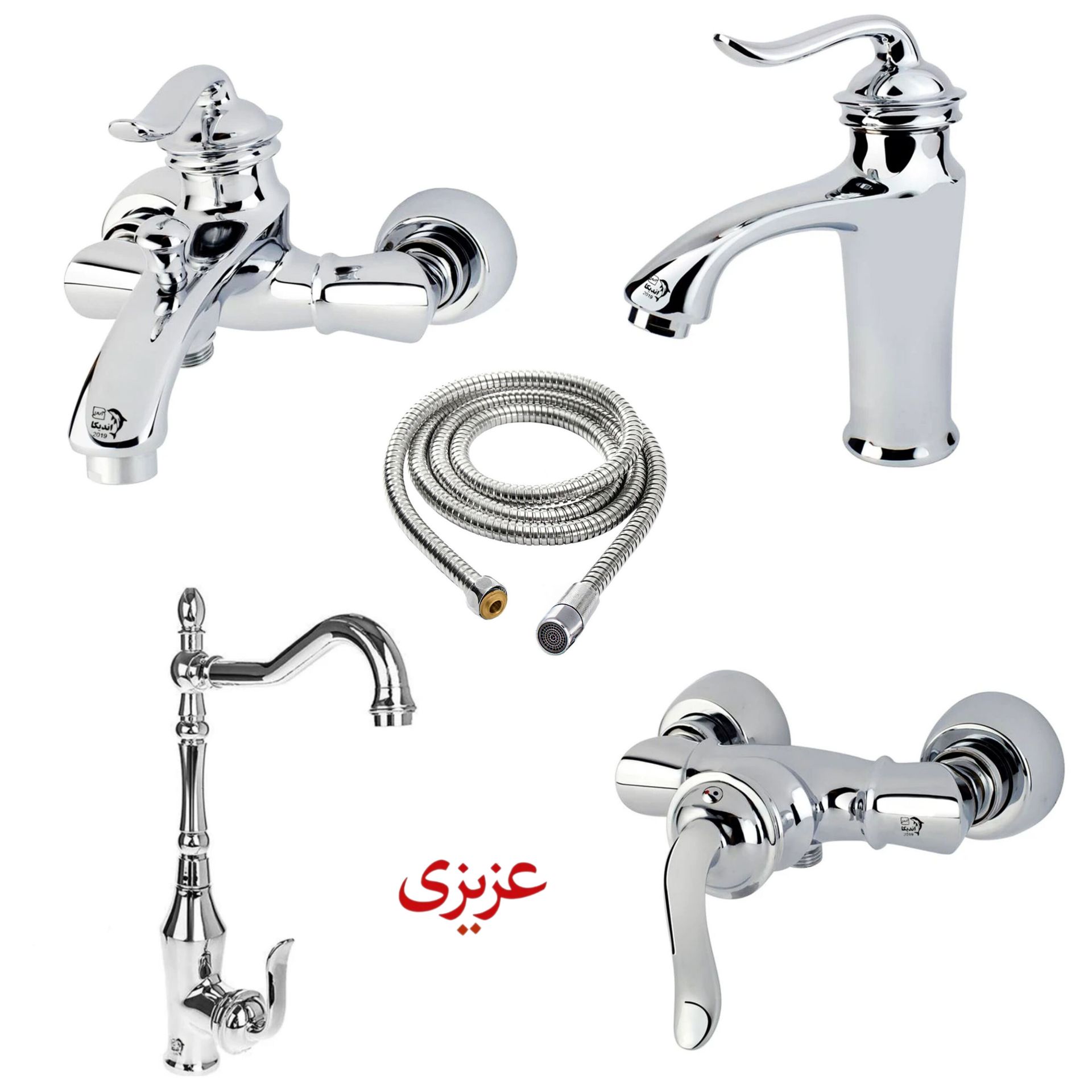 شیرالات اهرمی لوکس اندیکا مدل بامبو مجموعه 5 عددی
